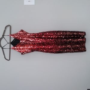 Red sequin dress size small